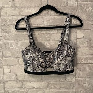 Snake print bikini top